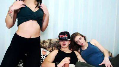 Two hot teen babes get pounded hard in amateur threesome liv - drtuber.com