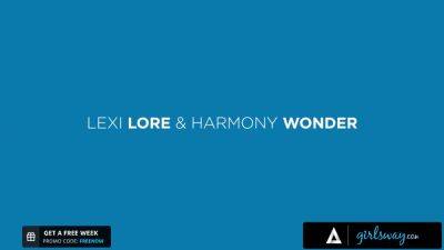 Lexi Lore And Harmony Wonder - Horny Babe Masturbates Hard Her Bestie - upornia.com