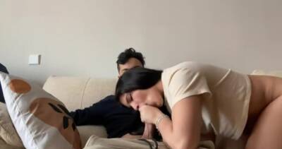 hard on - My girlfriends parents were on a trip so we fucked hard on their couch - inxxx.com