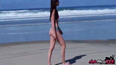 Marie - Sofie - cougar - Stunning Cougar Fucked Hardcore At Public Beach With Sofie Marie - hotmovs.com