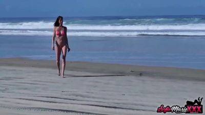 Marie - Sofie - cougar - Stunning Cougar Fucked Hardcore At Public Beach With Sofie Marie - hotmovs.com