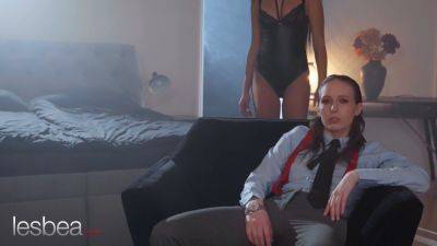 Watch Mia Trejsi dominate and orgasm hard with her big strapon in kinky lesbian action - sexu.com - Ukraine