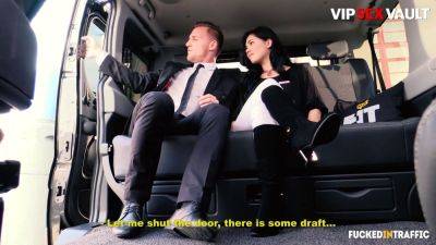 Adriana Pounded hard by cab driver in VIP car backseat - watch the cumshot! - sexu.com - Czech Republic
