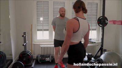 Naughty MILF with fake tits takes a hard pounding in the gym - sexu.com - Netherlands