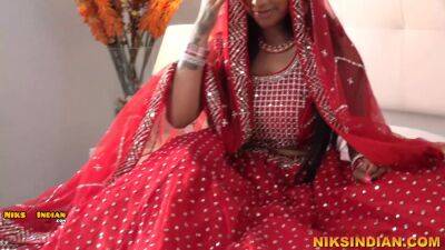 hard on - Desi Virgin Bride Fucked Hard on Suhagraat by Her Husband - hclips.com - India