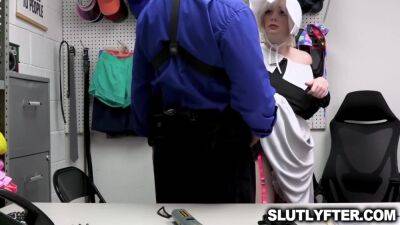 Sexy Amish Thief Fucked Hard By The Pervert Security Officer - hotmovs.com