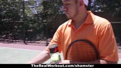 Keisha Grey - Keisha Grey's big tits bounce as she gets pounded in public after a hard game of tennis - sexu.com