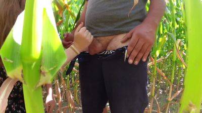 First Time Trying Standing 69 In A Cornfield And She Cums And Squirts Hard - hclips.com